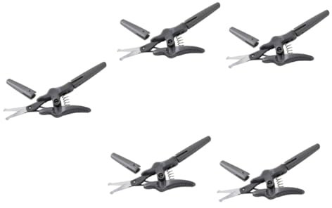 OATIPHO 5 Pezzi Forbici Per Sopracciglia Tagliapeli Naso Tagliapeli Naso Forbici Portatili Forbici Per Modellare La Barba Rimozione Viso Rifinitura Tagliapeli Naso Forma Compatta Plastica