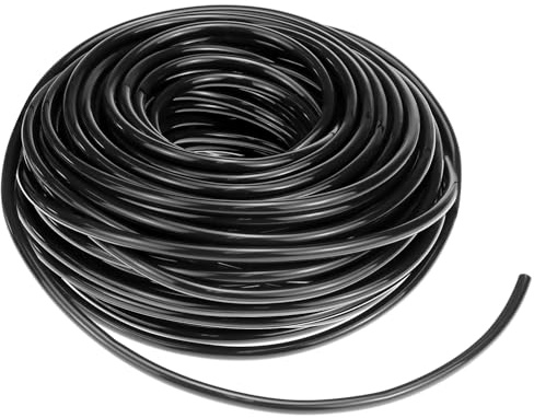 QWORK® Manguera de riego por micro goteo, 30 metros I.D 4mm/O.D 7mm PVC mangueras de goteo, sistema de riego, para jardín, huerto