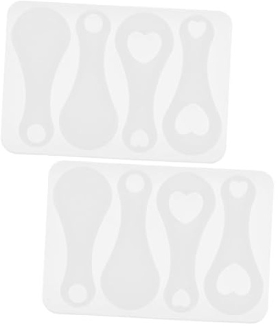 Cabilock Moule pour Jeton De Caddie 2 Pièces en Silicone Flexible Finition Miroir pour Réaliser Porte-clés Décoratifs Loisirs Créatifs