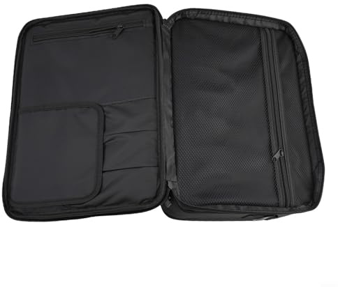 Borsa impermeabile per attrezzatura da pesca con divisori regolabili e fodera imbottita per mulinelli, linee, strumenti, compatibile con scatole per attrezzature, bobine, cartucce, pinze, tessuto