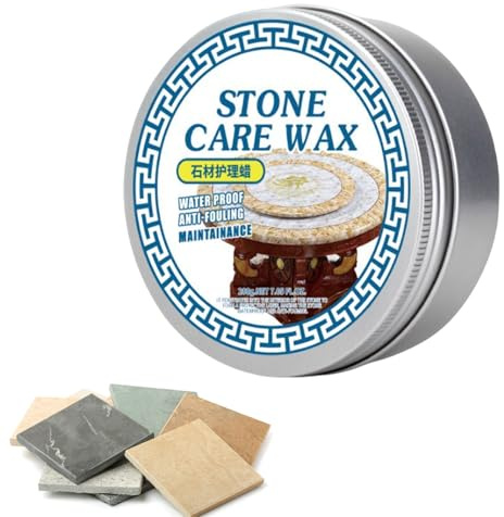 Stone Shine Polering Wax - 200g Stone Restoration Wax, högkvalitativ formel | Vax för marmormöbler Keramiska plattor Stengolv Stenväggar Stenbänk Gör-det-själv-användning
