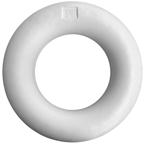 naninoa Styropor-Ring Ø 45cm Vollmaterial. 1 Stück. Halbring Styroporring Kranz Bastelmaterial Adventskranz