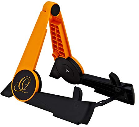 Ortega Guitars OPUS-1ORBK Portable Ukulele Stand for All Sizes and Types, Orange/Black