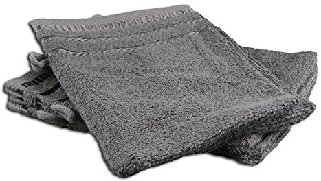 Gözze - Waschhandschuh-Set, 4er-Set, Berlin, 100% Baumwolle, 17 x 24 cm - Anthrazit