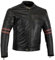 Bikers Gear UK Veste de Moto Couleur Black & Oxblood en Cuir Travaille Blouson modèle Café Racer Hybrid avec Protection approuvées CE TALLE 5XL
