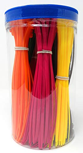 Kabelbindersortiment, 4,8x200mm, div. Farben, 450-teilig