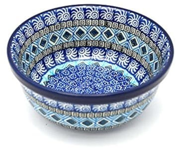 Polish Pottery Bowl - Soup and Salad - Aztec Sky