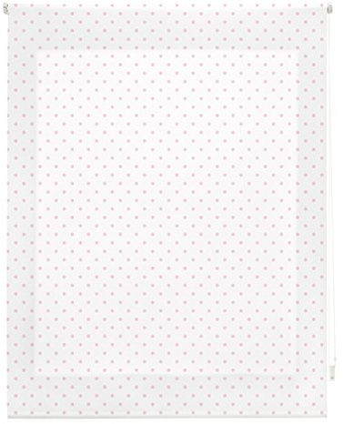 blindecor Rollo Flecken, Textil, weiß pink, 140 x 250 cm