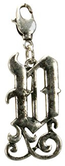 Alpenflüstern Anhänger Trachten-Buchstabe A-Z Alphabet als Initialen oder Monogramm für Charivari oder Trachtenkette (antik-silber-farben) AAH129