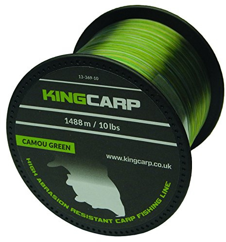KING CARP - 1/4 lb Spools of CAMOU GREEN Bulk Extra Strong Monofilament Carp & Specimen Coarse Fishing Line - comes in 10, 12, 15 & 20lbs breaking strains (20lbs)