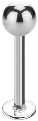 Treuheld® 1,2mm Labret Piercing Stahl | Silber | 22 Größen