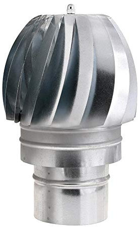 SOMBRERO GIRATORIO EXTRACTOR DE HUMO ESTUFA DE LEÑA GRIS GALVANIZADO 120MM (MILÍMETROS) IDEAL ESTUFAS CHIMENEAS HOGAR PISO MASIA CORTIJO, SOMBRERETE
