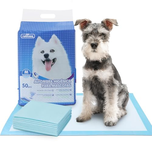 Nobleza -50 x Ultra saugfähige Hunde Trainingsunterlagen Welpenunterlage Welpen Toilettenmatte, 60 * 60cm, Packung mit 50 Stück