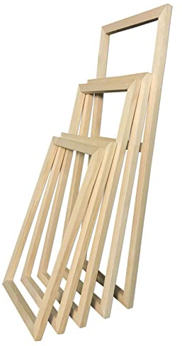 Leinwandrahmen 5 Stück Innenrahmen aus Holz Set Keilrahmen Passend für Leinwand Kunstdruck Rahmen aus natürlichem Massivholz Leicht zu dehnende Leinwand Bildzubehör (30x40cmx2 30x60cmx2 30x80cmx1)