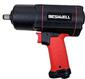 Beswell-BW-112K- Druckluft-Schlagschrauber - max. Lösemoment 2230 Nm, Vierkant 12,5 mm (1/2 Zoll) - vibrationsarmer Druckluftschrauber zum Anziehen und Lösen von Schrauben-2 Jahre Garantie