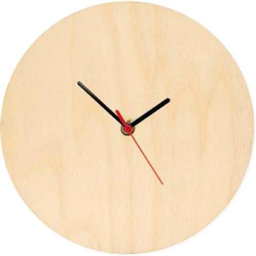 Generico Orologio in Legno da Parete a Muro Personalizzato con Logo Foto Testo Dedica Tondo per Casa ufficio Soggiorno Grande (Cerchio)