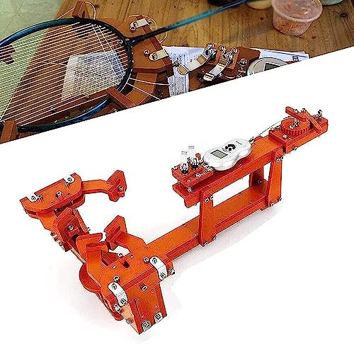 PACUM Macchina per Corde da Badminton Tipo verricello, verricello da 60 libbre Fisso a 6 Punti, Strumenti di restringimento con Impugnatura Antiscivolo per Racchetta da Squash, Tennis, Badminton