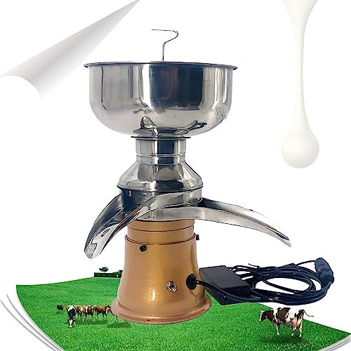 NOGRAX Macchina per Latte da Latte,Separatore di Latte Multifunzionale,Macchina per La Scrematura della Panna Elettrica,Separatore Centrifugo del Latte Professionale,per Caseificio Domestico,Yellow