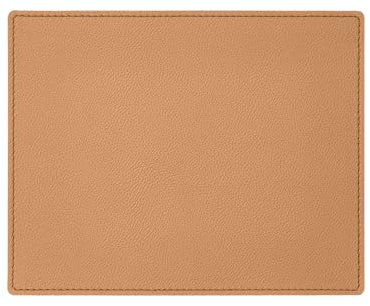 Eglooh - Palladio - Mauspad aus echtem Leder Hell Braun cm 25x20 - Mousepad für Schreibtisch und Büro, handwerkliche Nähte und Rutschfester Boden - Made in Italy