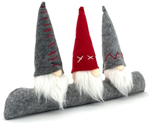 heimtexland ® Zugluftstopper Wichtel Deko Windstopper Weihnachten Zwerge Fensterdeko Typ865 26 x 40 cm