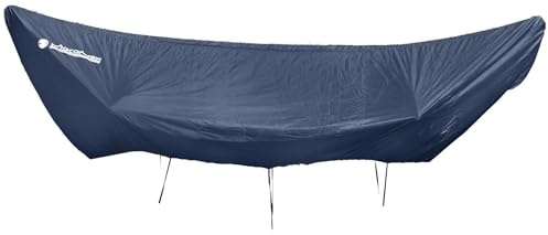 MacaMex Schutzhülle, Abdeckhaube, Wetterschutz für Hängematten Ständer und Gestelle inklusive Hängematte bis 380 cm Länge Denim blau