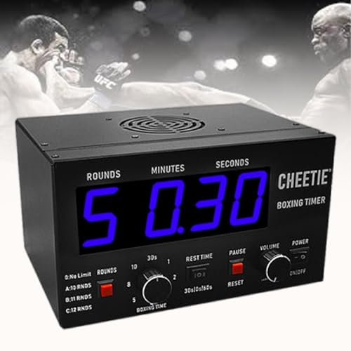 YMAOMAO Minuteur D'intervalle De Boxe Professionnelle, Minuterie D'intervalle De Gymnastique avec Affichage LED, Temps D'entraînement Et Répétitions De Cycle Sélectionnables, Sonore Réglable,Blue