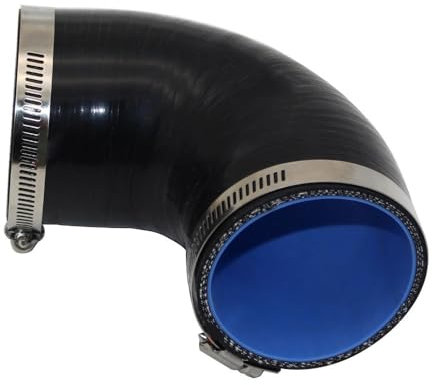 Ablaufschlauch Anschluss Ladeluftkühler Turbo Ansaugrohr Kupplungsschlauch 90 Grad schwarzer Silikonschlauch Wasserpumpe (Color : 70MM-76MM)