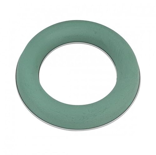 OASIS® IDEAL Solo Ring/Lot de 2 anneaux en mousse florale/couronne de l'Avent pour arrangements floraux/éponge pour artisanat pour célébrations, mariage, cadeaux. (Ø 30 x 4 cm)