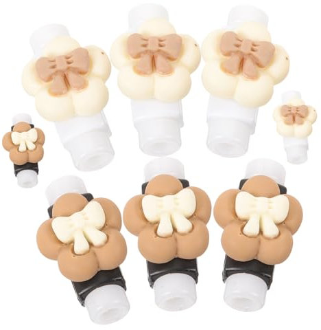 CATIEBYE 8pcs Cartoon Flower Cable Protector Data Cable Protective Covers Sleeve Anti-break Home Supply