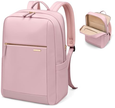 GOLF QUALITY Rucksack Damen, Groß Business Laptop Daypack Reiserucksack Herren Arbeitstasche Elegant mit 15,6 Zoll Laptopfach, Schulrucksack Travel Backpack Women für Büro, Ballett Rosa