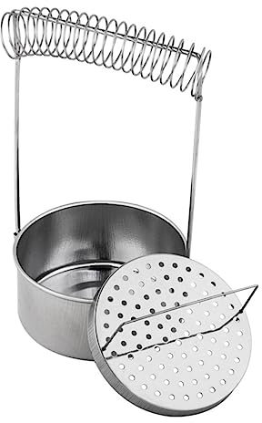 VILLFUL Uk Pinselreinigungseimer Ölgemälde Eimer Pinselwascher Pinselwascheimer Künstlerbedarf Pinselablage Pinselhalter Edelstahl Tragbar Kein Deckel Silber
