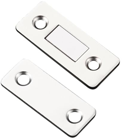 Magnetischer Schrankfänger – Schrankmagnete für Schranktüren, dünne Schrankmagnete mit starkem Magnet, 2 Stück Schranktürschnäpper für Kleiderschrank, Magnetverschluss, Tür, Schrank