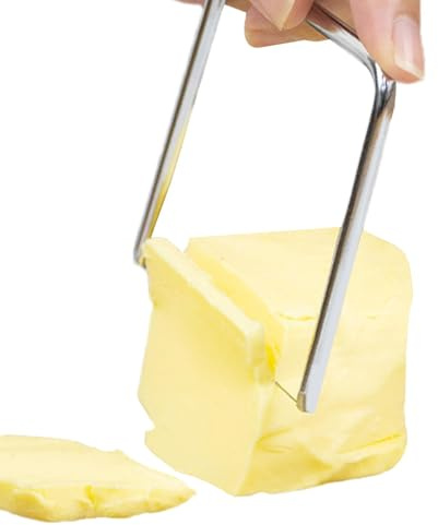 Lira De Queso Acero Inoxidable Cortador De Queso En Forma De U, Rebanador Alambre De Mantequilla Cortador De Cubos De Queso Portátil, Para Queso En Bloque Cortadora De Queso Para Queso Duro
