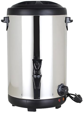Heißwasserspender Warmwasser-Urne for Die Gastronomie, 8 L/12 L/16 L, Edelstahl-Warmwasserboiler-Spender, Isolierte Eimer for Zuhause, Party, Büro, Hochzeitsrestaurant(8L)