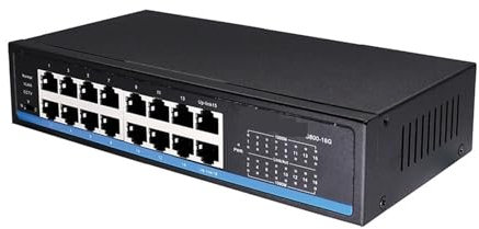 Conmutador de red Conmutador Ethernet De 16 Puertos RJ45, Todo Conmutador Gigabit Ethernet, Conmutador Lan Funciones de red potentes