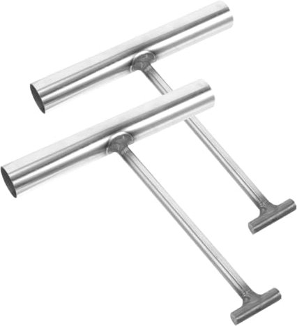 Hemobllo 2 Ganci Di Sollevamento Per Tombini a t in Metallo Da 17cm, Gancio Manuale Per Impieghi Gravosi e Porte Scorrevoli, Utensili Di Sollevamento Per Idraulica e Rimozione Griglie Di Scarico