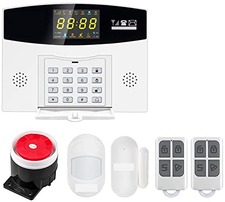 Sistema de Alarma para Casa, de alarma Tuya Smart 4G GSM, alarma antirrobo, 433MHZ, enlace inalámbrico de zona con cable a cámara IP con Sensor de movimiento, para el hogar, apartamento(W214 Alarm Ki