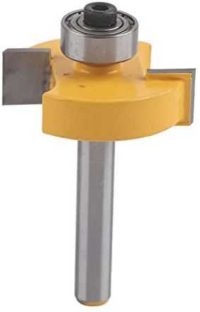 Bit Router di Tipo T, Altezza 3/8 Pollici T Tipo di Connottatura Bit Router 1/4 Pollici di Macinazione in Legno Gambo in Lega Yg8 per Legno Telaio della Porta in Legno,