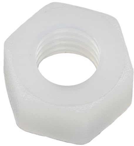 AERZETIX - 40er-Set Sechskantmuttern M5x0.8 mm mit metrischem Gewinde - Polyamid - Farbe Weiß - elektronische mechanische Verbindungen Heimwerkerprojekte