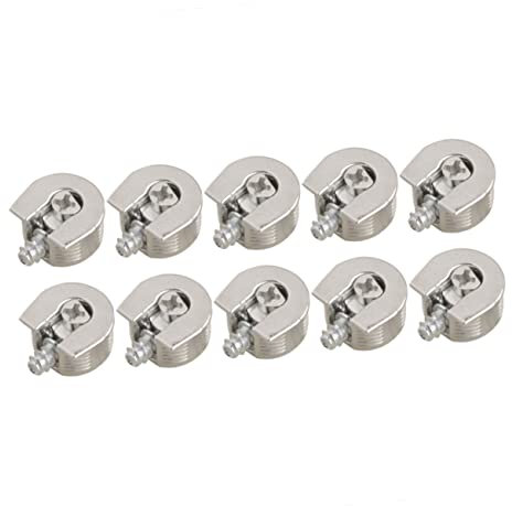 VILLCASE Fixateur D'étagère En Alliage De Zinc Cheville à Visser Support De Plaque Excentrique Réparateur De Meubles Pour Cloisons Sèches Et Béton Lot De 10 Pièces