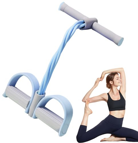 Extracteur d'étrier pour Femme | Bande de Tension de Yoga | Sangle d'extraction à 4 Tubes - Appareil Portable pour l'entraînement des Bras, des Jambes, des Femmes et des Hommes - Physique, Pilates