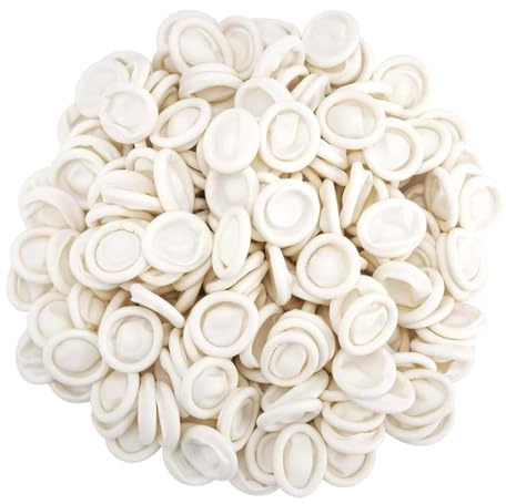 HABNI Ditali In Silicone Per Dita, 200 Pezzi Copridita, Guanti Anti-Statici Per Lavorare Con Attrezzature Elettroniche O Coprire Medicazioni, Dimensioni 6.5Cm X 2Cm, Colore Bianco.
