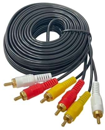 OPAX51 Cavo da 5 Metri 3 RCA a 3 RCA Maschio a Maschio Extender per audio stereo e video 512499_5