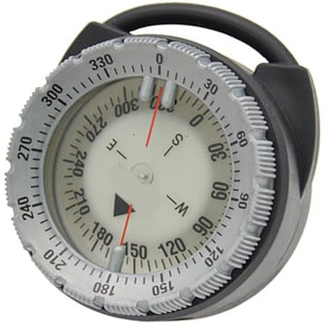 Whoasyst Boussole de plongée avec collier de serrage - Lumineuse - Étanche - Pour la navigation sous-marine - Compas de plongée avec tuba
