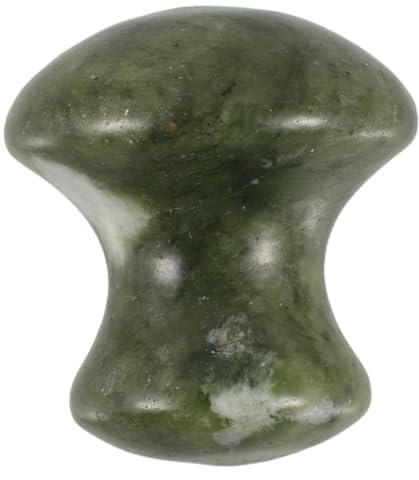 ibasenice Jade Gua Sha Gesichtsmassagegerät Pilzförmiger Grüner Jade massageroller für Gesicht Hals Arme Vielseitiges Hautpflege tool zur Entspannung und Hautstraffung