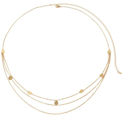 WESIEVYA Cadenas Corporales para Mujeres Doradas de Hierro, Ajustables y Cómodas, Estilo Delicado, Ideales como Cadena de Cintura para Verano y Playa