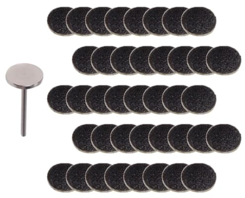 TOMETURE 50pcs Black Sanding Disc for Nail Art Tools and Foot Sanding Machine Accessories Made of Stainless Steel for Nail Trimming at Home or Salon Shop