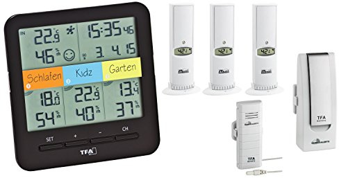 TFA Dostmann KlimaHome Plus TFA 30.3060 Funk-Thermo/Hygro-Station incl. WeatherHub SmartHome System (schwarz)