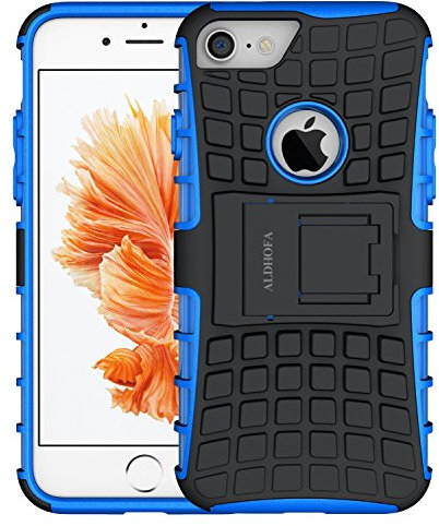 ALDHOFA iPhone 7 Hülle Handyhülle Schutzhülle: Silikon für iPhone 7 - Blau