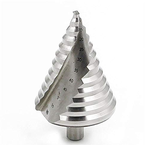 Geggur Foret étagé, Fraise Conique à Double Fente HSS (6-60mm) avec Revêtement Titane pour Visseuse Percage sur Acier, Laiton, Bois, Plastique-Argent
